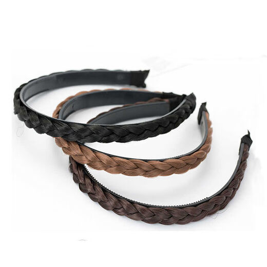 Sarara wig headband wide edge pigtail headband anti-slip with toothed hair bangs hair clip hair accessories press spring SN9227 black