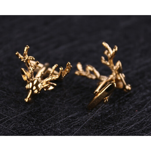 Lieshang Lucky Deer French cufflinks and cuffs for men, light luxury business suit cuff buttons, shirt cuffs, silver snowflake cufflinks