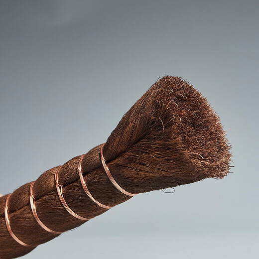 Rongshantang Natural Brown Silk Pot-raising Pen Tea Brush Tea Knife Tea Needle Tea Mat Tea Cup Holder Tea Ceremony Six Gentlemen Tea Set Accessories Brown Silk Tea Brush-Thick Pen Style