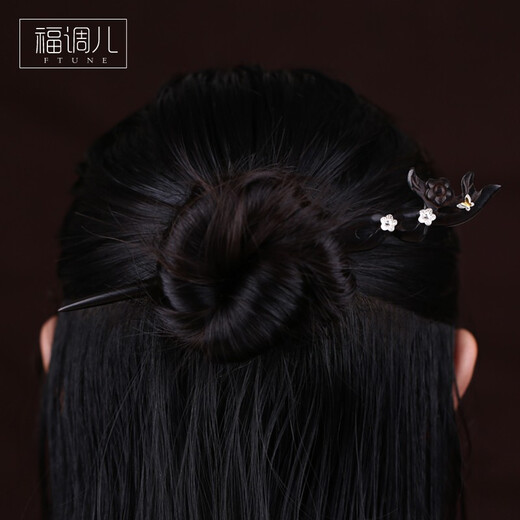Fu Tiaoer original design 925 silver butterfly hairpin for women in ancient style Hanfu niche handmade and gift hairpin Valentine's Day gift 1
