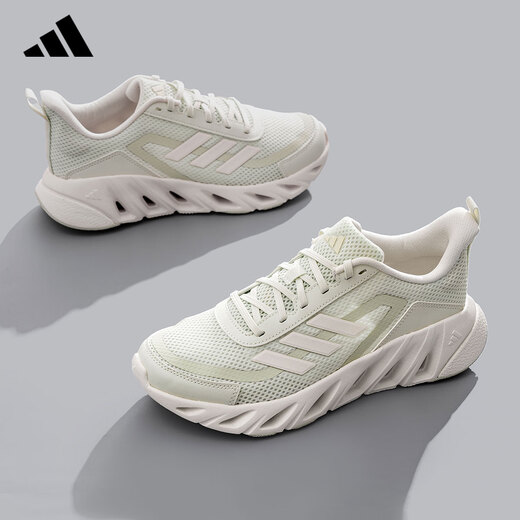 Adidas men's shoes white sneakers 2025 autumn new lightweight and comfortable casual shoes women's shoes mesh breathable running shoes JH9854 [official authentic SF Express] 36
