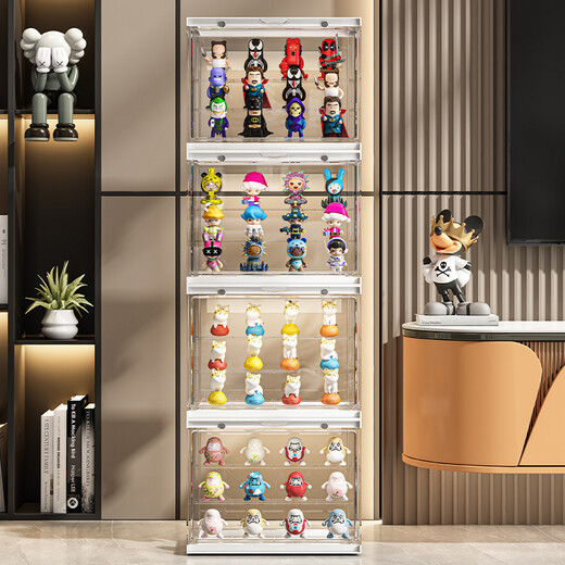 Sailotou storage display stand display box acrylic transparent dust-proof box display cabinet zp9 transparent white-upgraded version-two pack