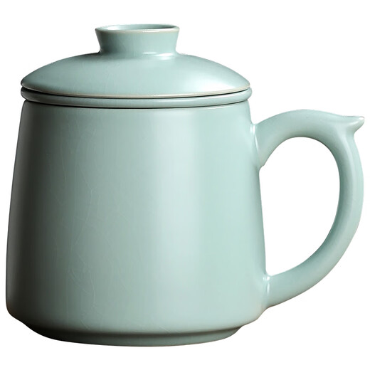 Shangyanfang Ru Kiln Tea Cup Office Meeting Personal Tea Cup Tea Water Separation Ceramic Tea Cup Birthday Gift Souvenir