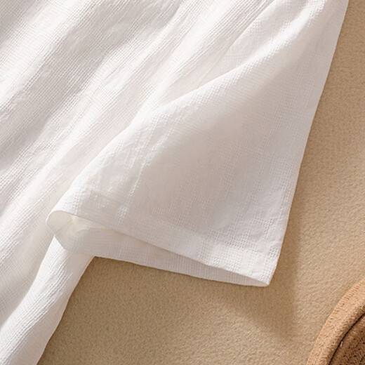 Zimu Cotton и льняная летняя одежда для женщин, в китайском стиле ретро-стоячий воротник и универсальный китайский чайная рубашка для чайной чай с коротки