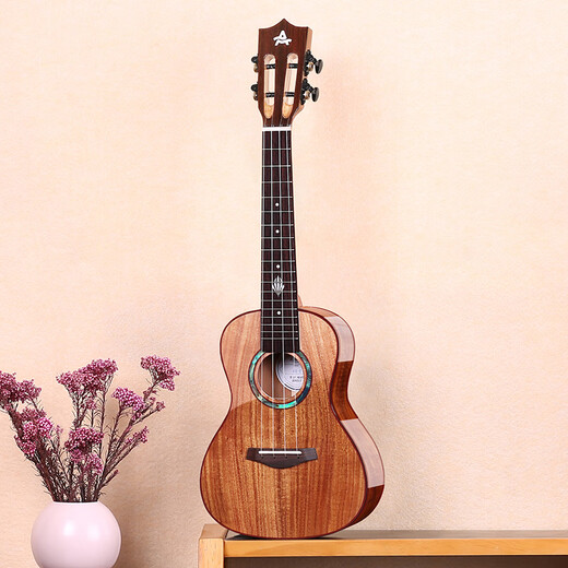 Ajima ajima voll einzelner Tiger Muster Acacia Holz Vollende einzelne studentische Kinder Kinder Kleine Gitarre A6 Anfänger Ukulele Helles Modell 26-Zoll Original-Soundmodell