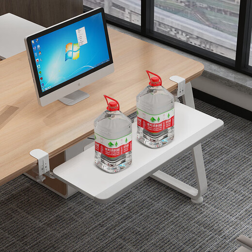 Fantasy Keyboard Bracket No Punching Computer Drawer No Installation Slide Rail Clamp Under Desk Bracket Standard Storage Rack Black (25*17.5CM Ordinary Standard Model) Can be Clamped