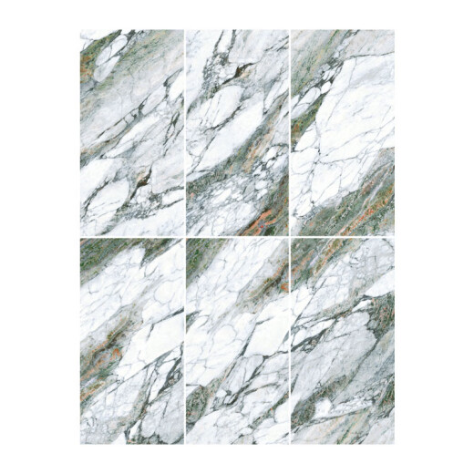 松果现代简约绿色石纹奢石大板客厅大理石瓷砖卫生间地砖墙砖750 1500 S15816  750*1500MM