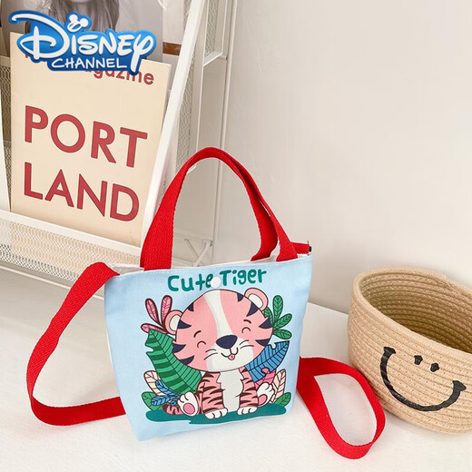 迪士尼（Disney）儿童包包童单肩包挎包卡通帆布韩版时尚儿童斜挎包洋气手拎包 9766粉独角兽