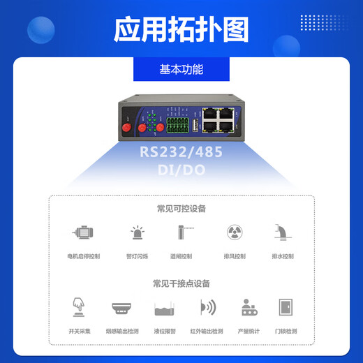 ZLWL Intelligent IoT industrial grade 4G/5G router edge computing gateway RS232/485 serial port 1 channel IO remote network control acquisition remote debugging PLC module 4G version + WiFi