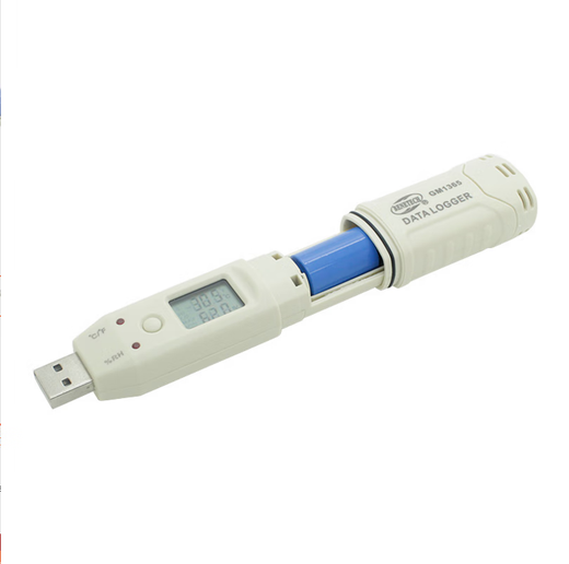 Renjuyi für GM1365 -Temperatur- und Feuchtigkeitsrekorder Kaltkettentemperatur und Luftfeuchtigkeit automatisches Aufnahmebereich mit Alarm