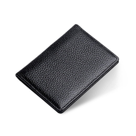 Lai Card Card Pack Visitenkarte Clip Ultra-dünn Cowide Card Pack Männer- und Frauenkarten-Clip-Bank-Karten-Paket-Lizenz-Paketpakete Pack Pack Wallet Männer schwarz (mit 1 Big Banknote)