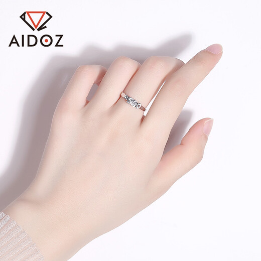 Aido Diamond pt950 platinum 520 ring women's platinum live adjustable ring gift for wife, weight 2.6-2.8 grams + free engraving