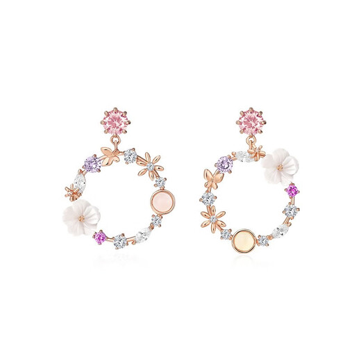 Fakou Butterfly Flower Necklace for Women Rose Gold Designer Dress Silver Clavicle Chain Birthday Gift for Girlfriend and Wife Butterfly Flower Necklace