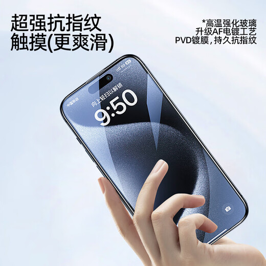 Smorss适用苹果15Plus防窥钢化膜iPhone15plus手机膜 360°全屏防偷看偷窥防摔抗指纹保护贴膜+神器