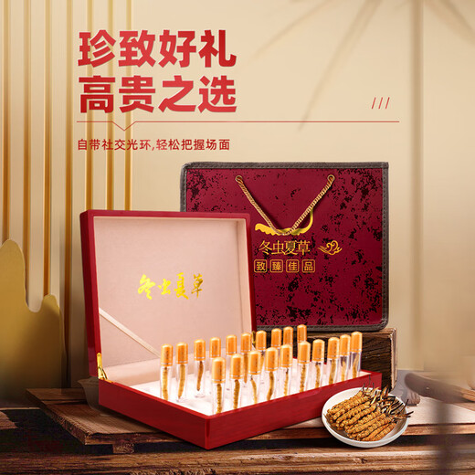 聚和泰 头茬冬虫夏草礼盒20管/5g母亲端午节送礼父母长辈健康营养滋补品