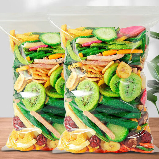 Hanning Dried Fruit and Vegetable Scraps Comprehensive Fruit and Vegetable Crisps Mixed Dehydrated Vegetables Dried Fruits Ready-to-Eat Okra Assorted Snacks 23 Types-30 Types Fruit and Vegetable Crisps 2Jin Jin is equal to 0.5kg
