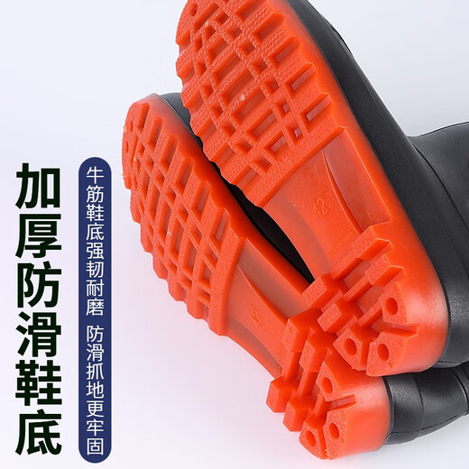 Xionghuo thickened waist-length waders, half-length fishing rain pants, men's one-piece rain boots, waterproof clothes, water fork pants, wear-resistant, black 85 silk waders, size 42