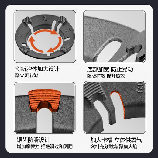 Dr. Ado's coal gas stove bracket windproof fire gathering energy-saving cover anti-slip pot holder stove table holder stove stove head bracket cast steel thickened four claws and five claws universal