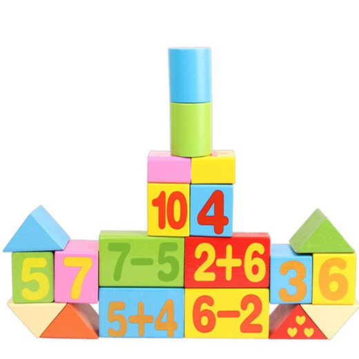 Taizhen Danni's unique digital paradise building blocks Children's building blocks toys Total 100 tablets Mathematical building blocks + puzzles
