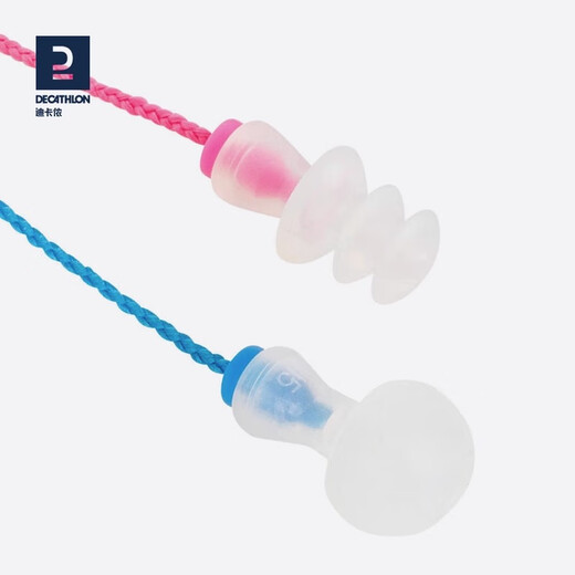Decathlon (DECATHLON) swimming equipment nose clip earplugs anti-loss silicone strap for boys and girls NABWG shark fin detachable earplugs (3 pairs)