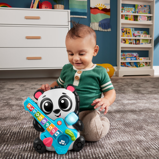 费雪（Fisher-Price）生日礼物数字颜色学习早教玩具-智趣乐队数字乐手熊猫JFK45