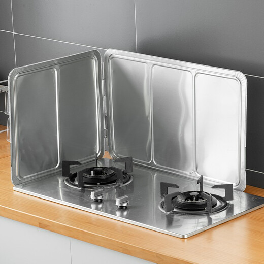 家の物语（KATEI STORY）日本厨房挡油板炒菜防油溅隔热煤气灶台集成灶耐高温铝箔隔热挡板 双面可用