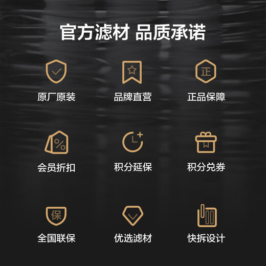 
Biyunquan official S series water purifier filter element S5/S7/S9 direct water dispenser filter element RT508/RT501/RT701 original brand direct S5-RT508:1 level filter element