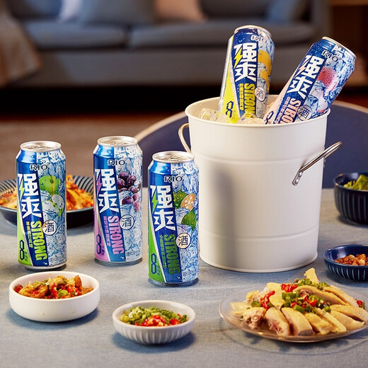 锐澳（RIO）可自由搭配强爽8度系列预调鸡尾酒洋酒气泡果酒500ml大容量 白桃伏特加风味500mL12罐