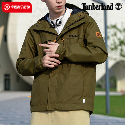 添柏岚（Timberland）连帽夹克男装冬季新款运动服户外防风衣休闲保暖外套A695W A695W001 165/XS