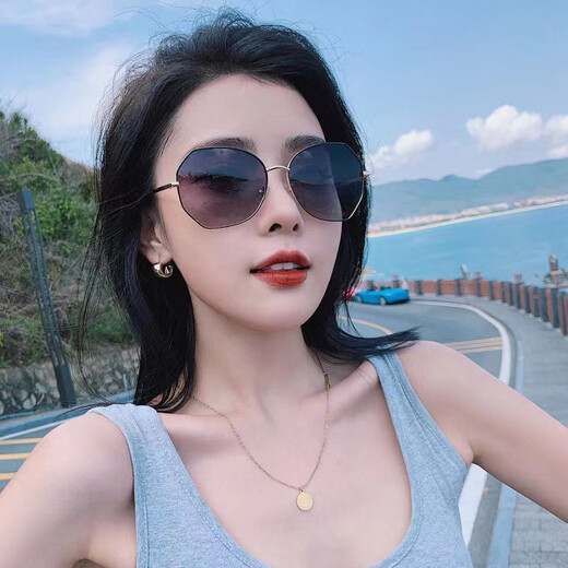 Angelamiao Polarized Sunglasses Women's Classic Versatile Driver Sunshade Large Frame Slimming Sunscreen Sunglasses Chinese Valentine's Day Gift
