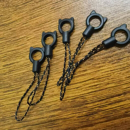 Mobile phone case anti-fall lanyard mobile phone halter neck rope anti-loss artifact mobile phone pendant finger ring hanger lanyard black finger ring buckle - 5 packages