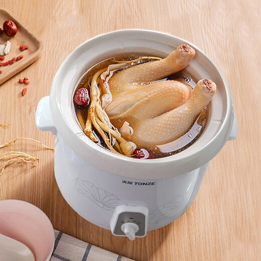 Tianji (TONZE) Tianji Electric Stew Pot Ceramic Liner Electric Stew Cup Porridge Pot Porridge Pot Stew Soup Pot Electric Casserole 1-2-3-4-5 Household Smart 10N Suitable for 5~8 People 5L