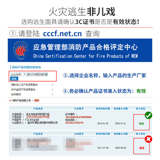 Flame warrior gas mask fire smoke mask filter self-rescue respirator fire mask TZL30 full fit version