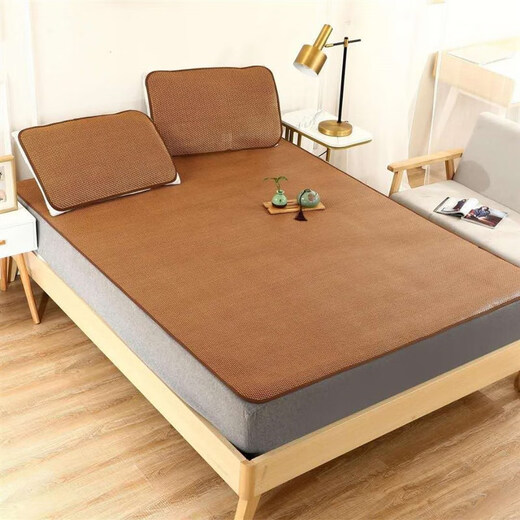 HKNA Cool Mat Student Schlafsaal Single Sommer Dual-Purple Home Sommer Baby Kinder Bambusmatte 60*120 cm ohne Kissenbezug andere