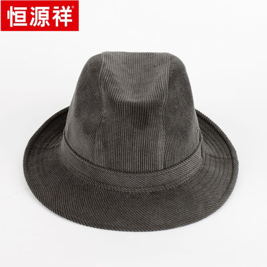 Hengyuanxiang älterer Hut Herren Winter im Freien Samthut Mode Jazz Hut im Freien Winterhut mittleren und älterer Top-Hut-Lichtkastanien L (58-60 cm)