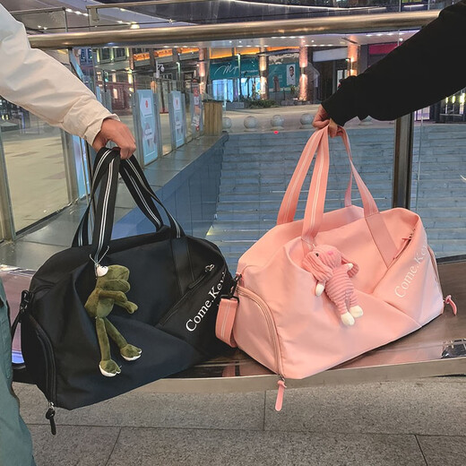 法德陆 旅行包大容量女干湿分离游泳包运动健身包手提收纳袋行李包瑜伽包 aoda2015粉色+粉色兔子