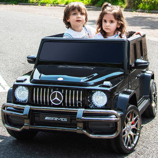 Cool Sun Mercedes-Benz two-seater black children's remote control car can sit on baby electric car children's car can drive