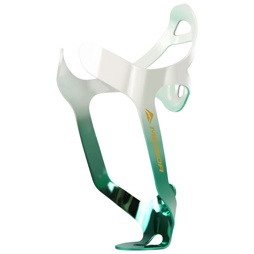 Merida Bicycle Water Bottle Cage Road Bike Mountain Bike Aluminum Alloy Water Cup Rack Cycling Bracket Cycling Equipment Accessories (Aluminum Alloy Laser Gradient) Green White