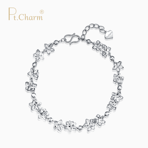Pt.Charm Personalized Romantic PT950 Platinum Bracelet Women's Carambola Chain Ice Flower Platinum Bracelet Birthday Gift for Girlfriend If it is not in stock, it can be customized. Take 5g as an example
