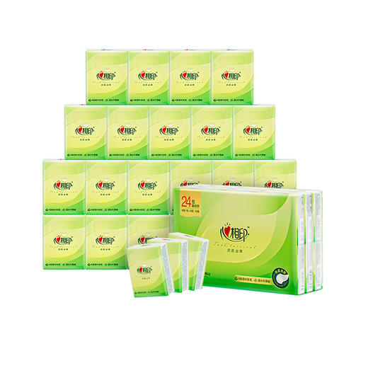 Heart-to-heart handkerchief paper tea and silk enjoyment super mini 4 layers 6 pieces * 24 packs portable tissues