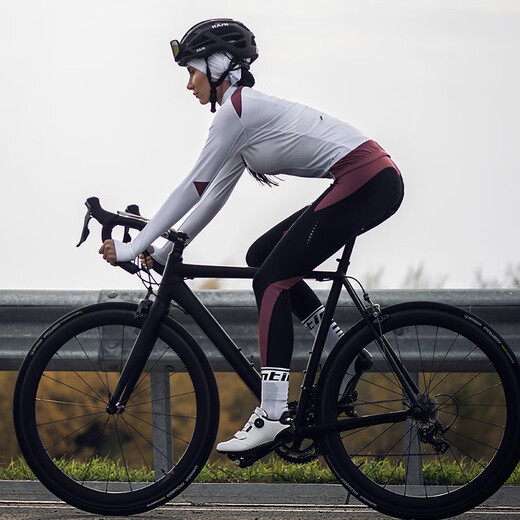 Santic Autumn and Winter Cycling Pants Fleece Warm Cycling Jersey Trousers Cycling Cycling Pants Women Baoshan Black L