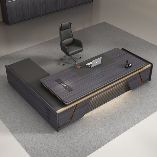 Light luxury boss desk office desk simple modern chairman president desk executive desk manager office desk and chair combination 2.0 meters luxury boss desk