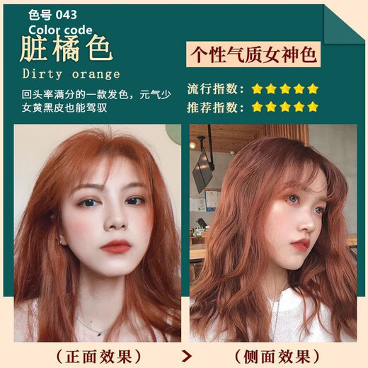 首品冷茶色染发剂蓝黑色染发膏无需漂发橙红色2024流行色可盖白发 677浅棕色