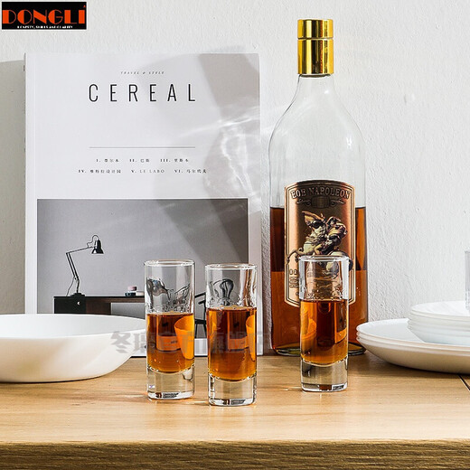 Dongli household glass liquor cup spirits cup 74ml one-shot cup set one or two white wine cups small wine cup SHOT cup bar straight cup 6 pieces/74ml straight cup
