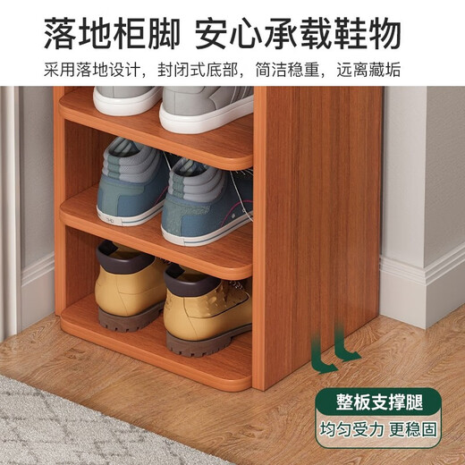 Mansha Beauty Shoe Rack Home Door Layered Partition Strong and Stable Simple Multi-layer Storage Narrow Long Three-dimensional Shoe Rack Warm White 7 Layers Narrow 26*26*104