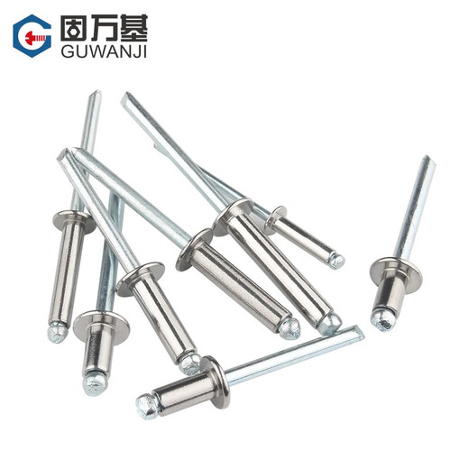 Guwanji willow rivets 304 stainless steel core blind rivets, round head pull rivets, heart-pulling decorative nails, M3/M3.2M4M5 M4*6 50 pieces 304/all steel