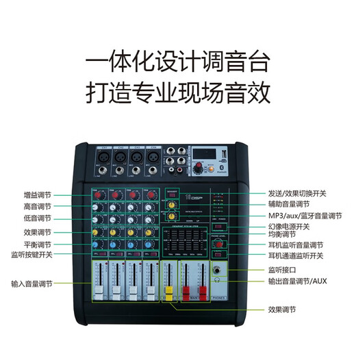 Gmtd Jinmai small and medium-sized conference room audio microphone set USB wireless microphone professional audio amplifier equipment video conference microphone audio combination 30-200 150 flat mixer 124+sound column CL05+one for two s302