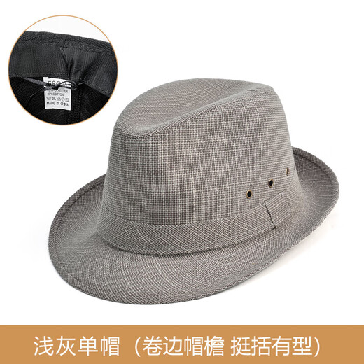 Somubay mittleren und älteren Männer Frühlings- und Herbst Britisch-Flat-Hut Retro Gentleman Hut Dad Opa Herbst und Winter alter Mann Jazzhut Masky Gray 58 cm