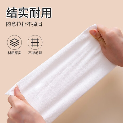 Double kitchen paper disposable thickened lazy rag household kitchen paper towels for cleaning wet and dry use washable four-leaf clover six rolls + hook
