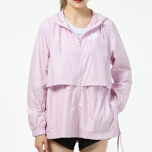 Nike (Nike) Jacke Frauen Sommer Neue Sportbekleidung mit Kapuzenhöhle, atmungsaktive und komfortable Jacke AJ2983-695 Pink S